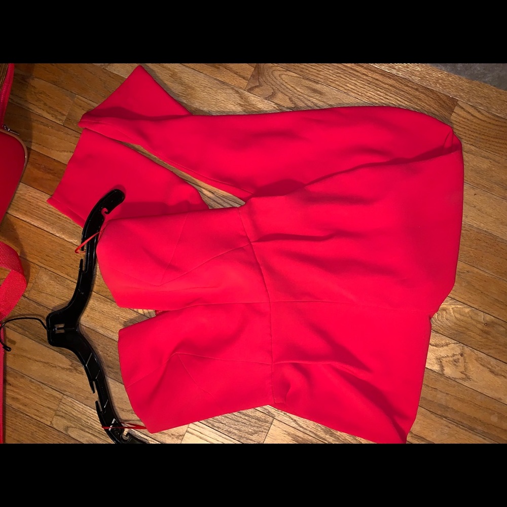 Red jumpsuit top shop